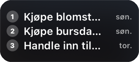 Låseskjerm-widget i Flink